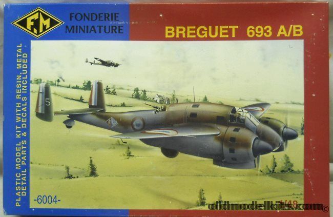 FM 1/48 Breguet 693 A/B With POMK Detail Set, 6004 plastic model kit